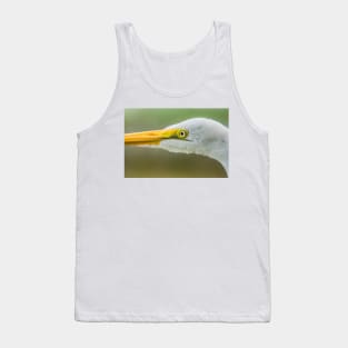 Up close with the Great Egret Tank Top